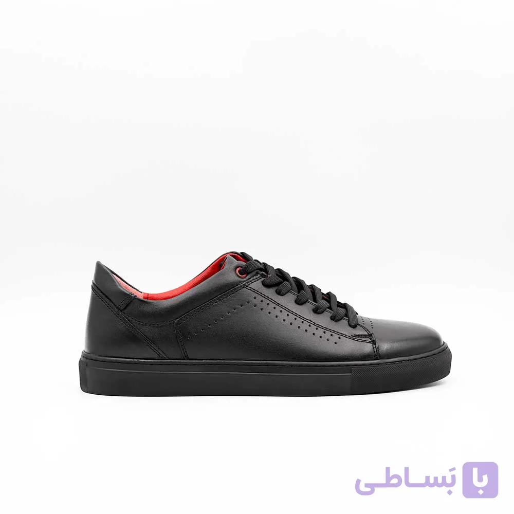 کفش اسپرت چرم تبریز فایتر بندی زیره لاستیک کاسه ای دور دوفی — تصویر 1