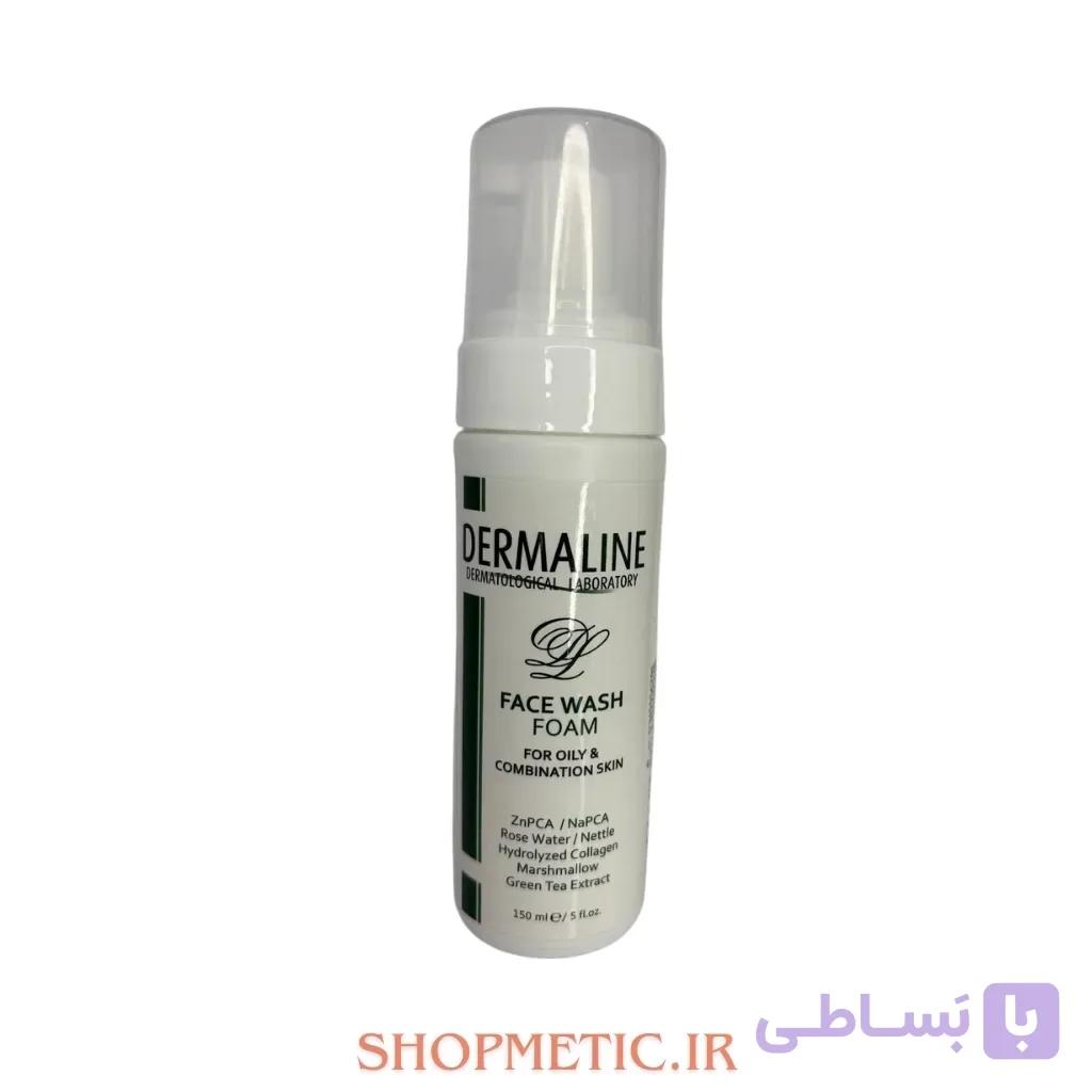 فوم پاک کننده صورت مخصوص پوست چرب درمالاین — تصویر 1