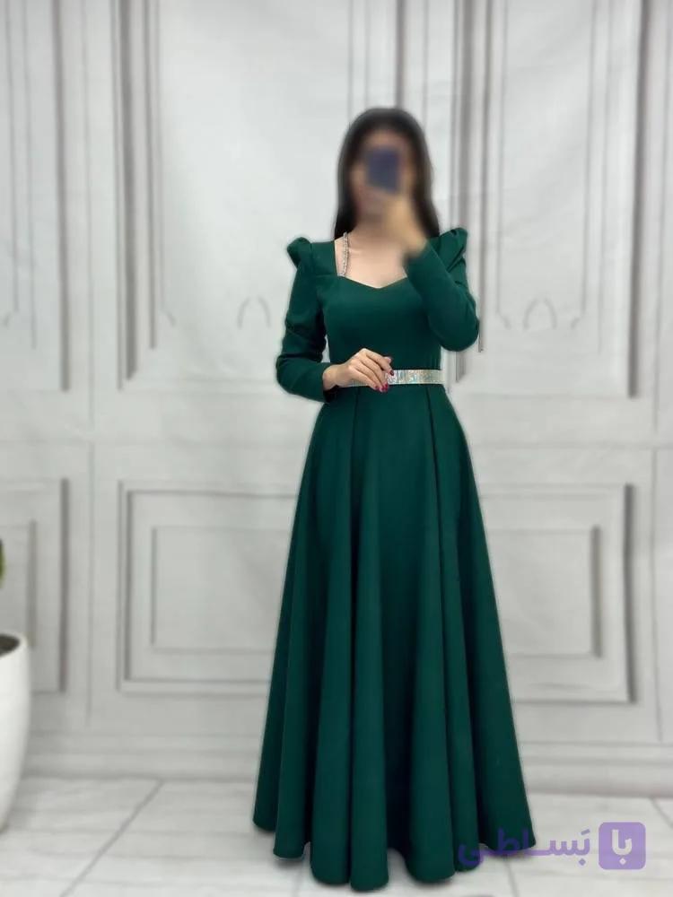 ماکسی مجلسی پوشیده مدل سیمین — تصویر 1