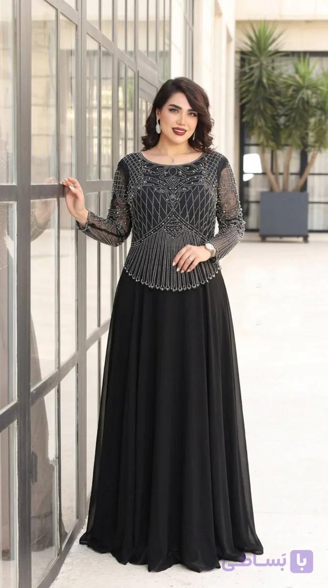 ماکسی مجلسی زنانه سایز بزرگ مدل لعیا — تصویر 1