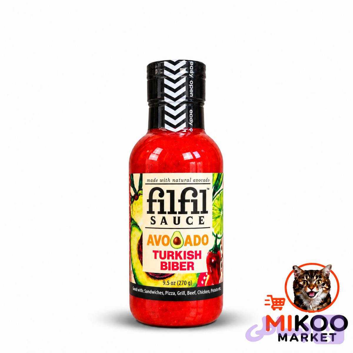 سس آووکادو و فلفل ترکی فیلفیل Filfil Sauce Avocado Turkish Biber وزن ۲۷۰ گرم