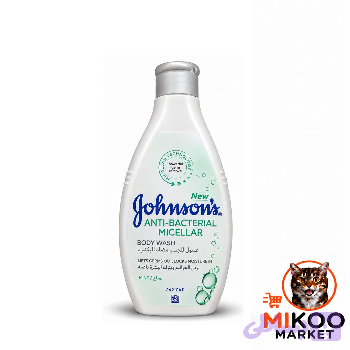 شامپو بدن میسلار آنتی‌باکتریال جانسون Johnson’s Mint حجم ۲۵۰ میلی‌ لیتر