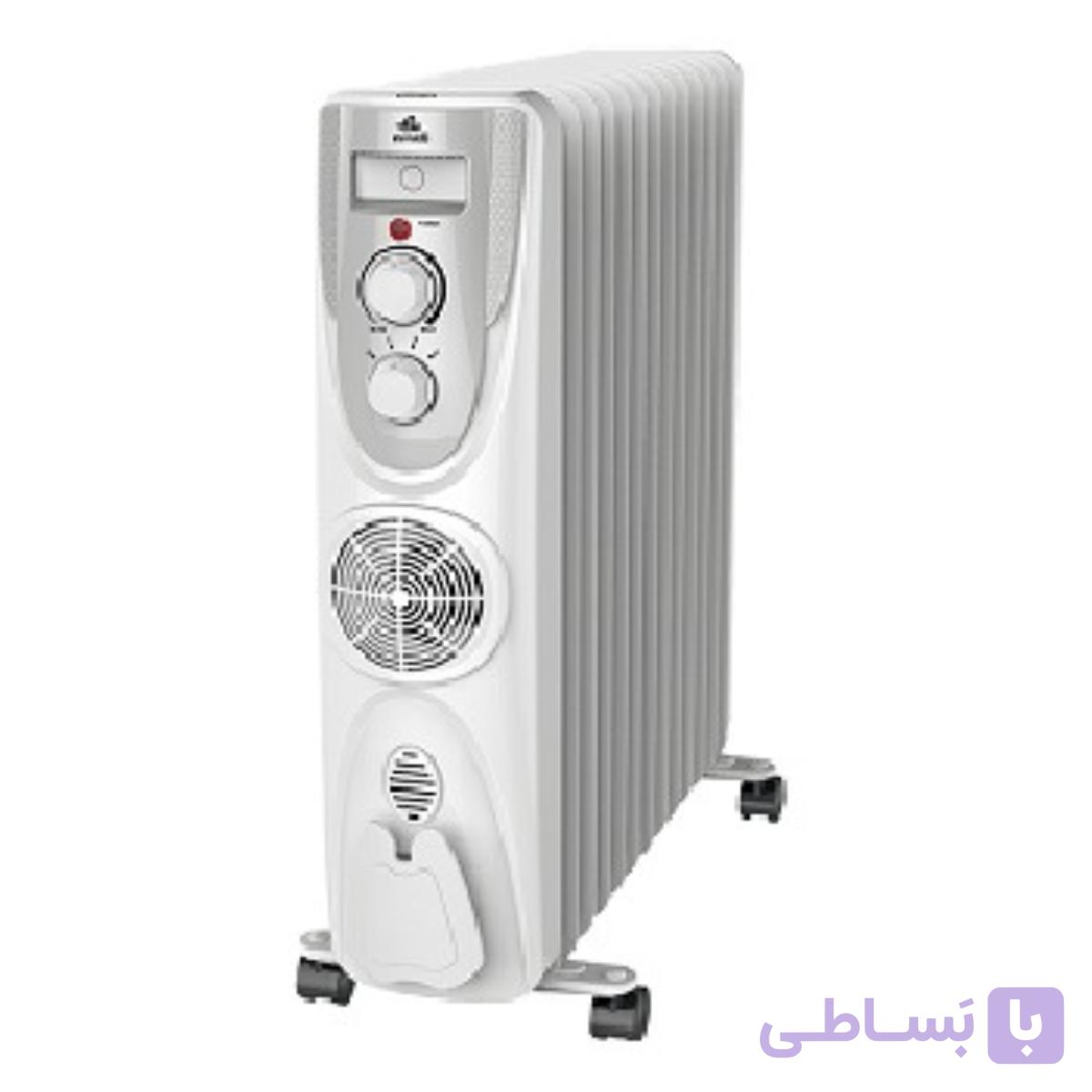 شوفاژ برقی ایوولی 15پره با فن مدل EVOH-15FW سفید