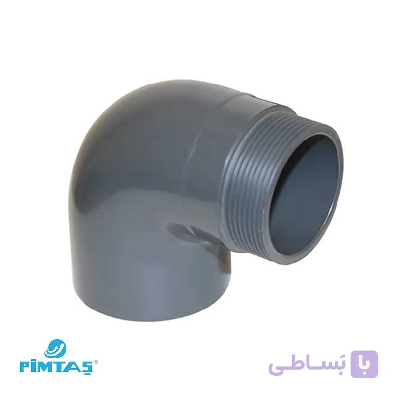 زانو ۹۰ درجه یکسرمغزی U-PVC PN16 پیمتاش – 632 – 632