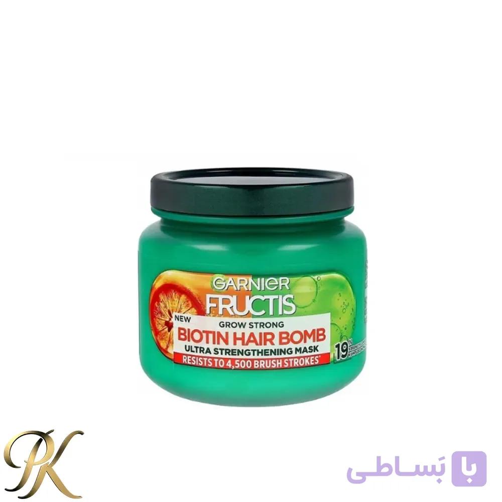 ماسک مو تقویت کننده و افزایش رشد مو گارنیر مدل Grow Strong Biotin Hair Bomb — تصویر 1