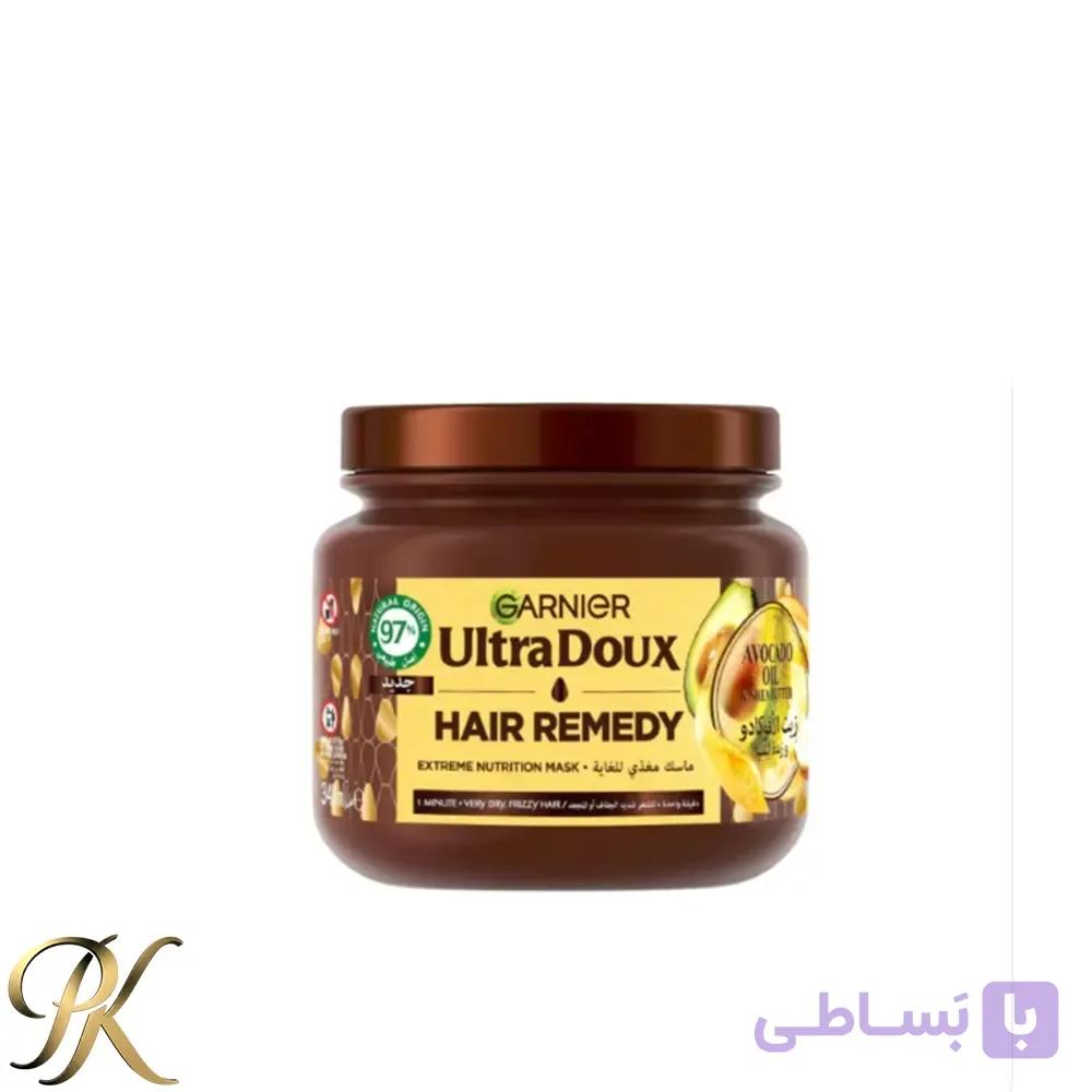 ماسک مو مغذی گارنیر مدل Hair Remedy Avocado مناسب موهای خشک و آسیب‌ دیده — تصویر 1