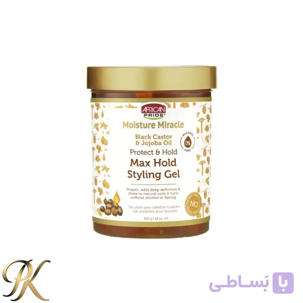 ژل حالت‌ دهنده و محافظ مو آفریکن پراید حاوی روغن کرچک سیاه و جوجوبا — تصویر 1