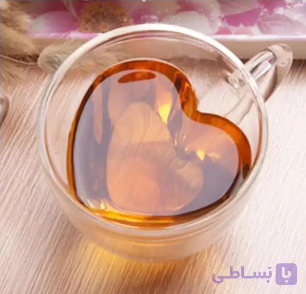 لیوان قلبی دوجداره 175 میل