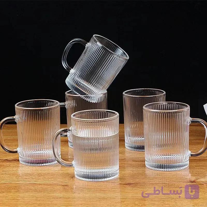 لیوان کلزیوم دسته دار‌وارداتی بسته دوعددی
