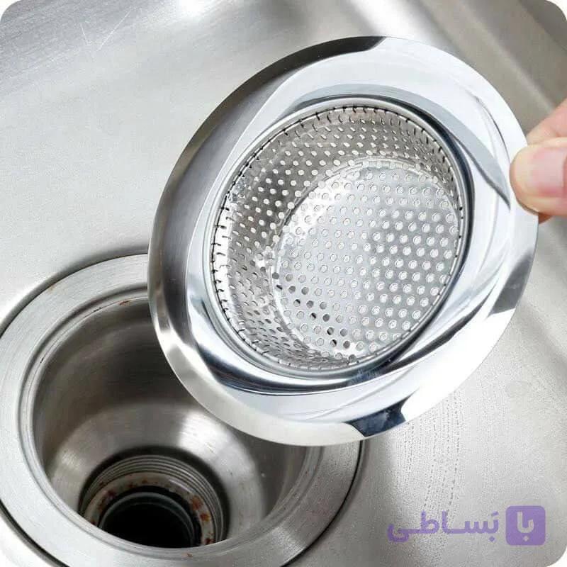 صافی سینک چهارگوش تمام استیل