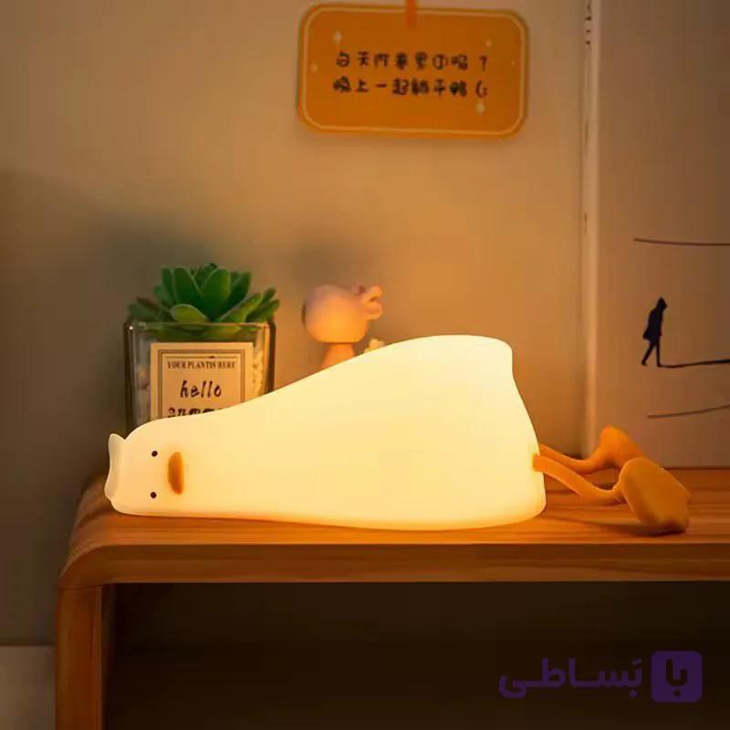 چراغ خواب سیلیکونی طرح اردک 234 سنسوردار