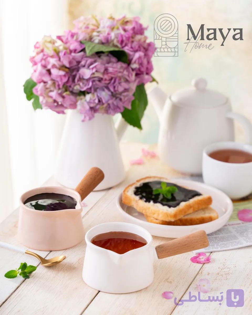سس خوری سرامیک دسته چوبی مایا کد699 — تصویر 1