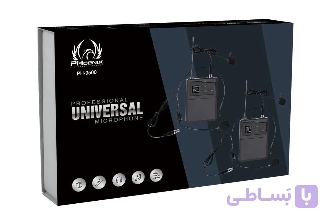 میکروفون بی‌سیم فونیکس سری حرفه‌ای UHF (پک‌های متنوع دستی، یقه‌ای و شارژی) — تصویر 1