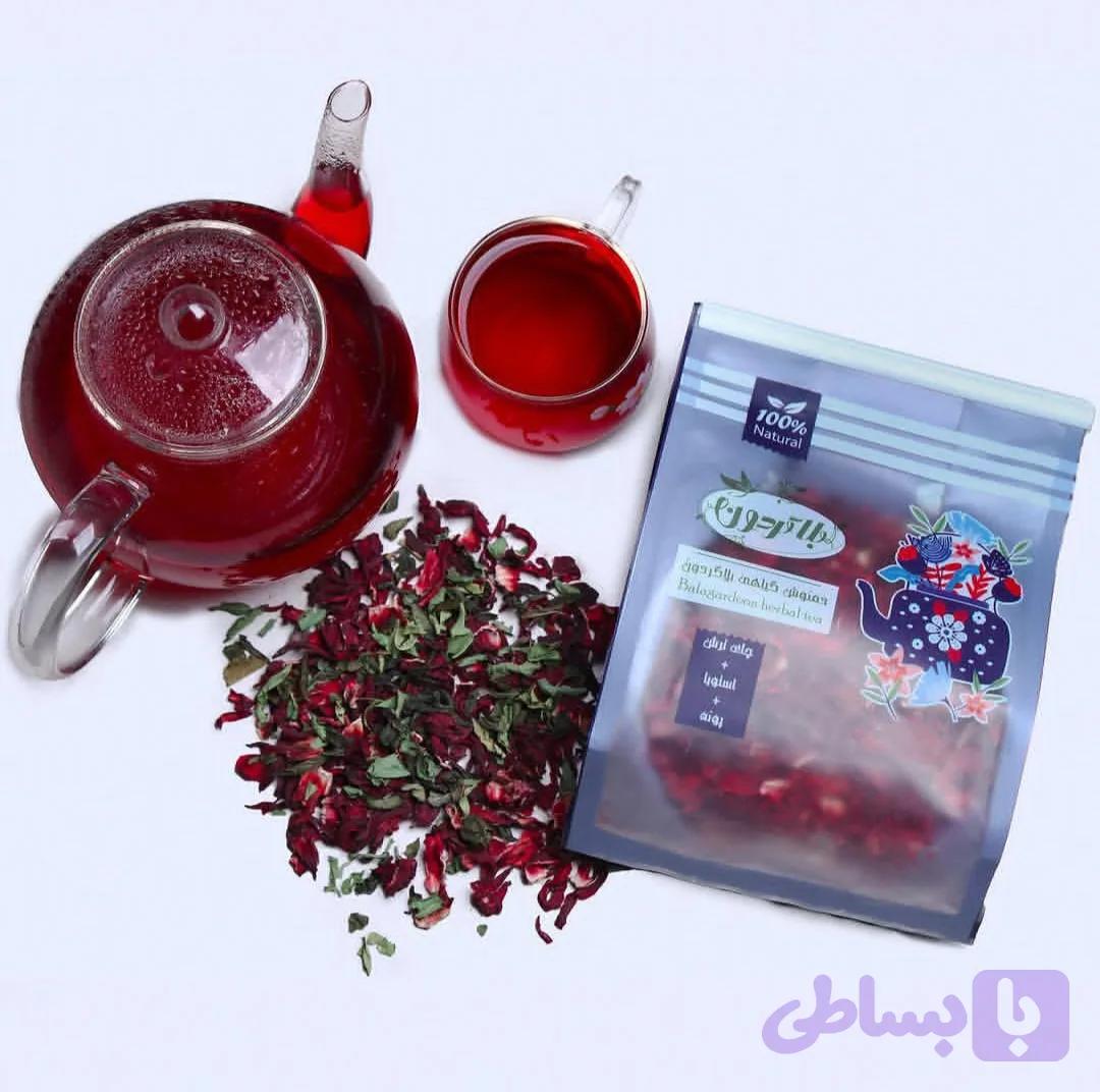 دمنوش گیاهی مخلوط چای ترش+استویا+پونه