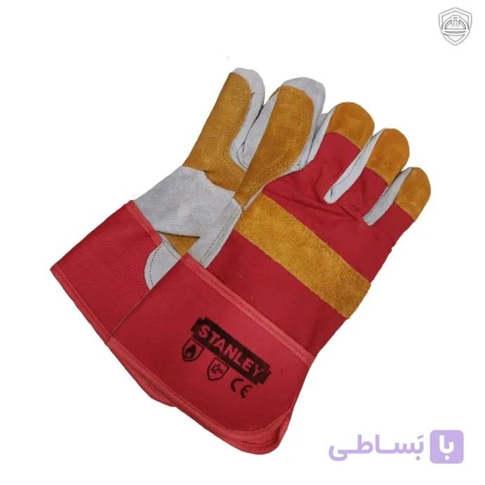 دستکش جوشکاری کف دوبل STANLEY ساق کوتاه بسته 12 جفتی — تصویر 1