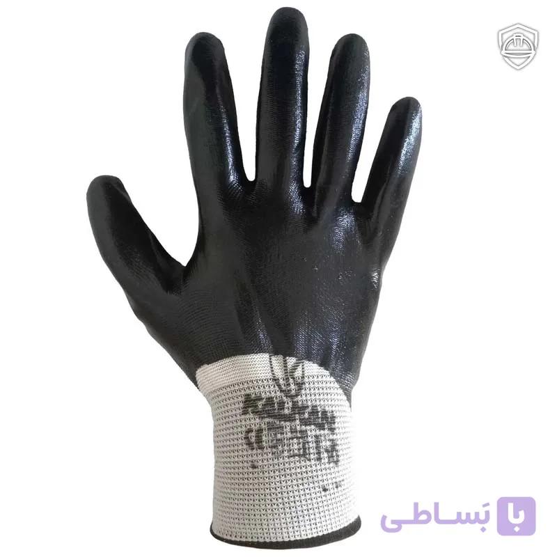دستکش 4/4 نیتریل زبرا شیاری کالکان بسته 12 جفتی — تصویر 1