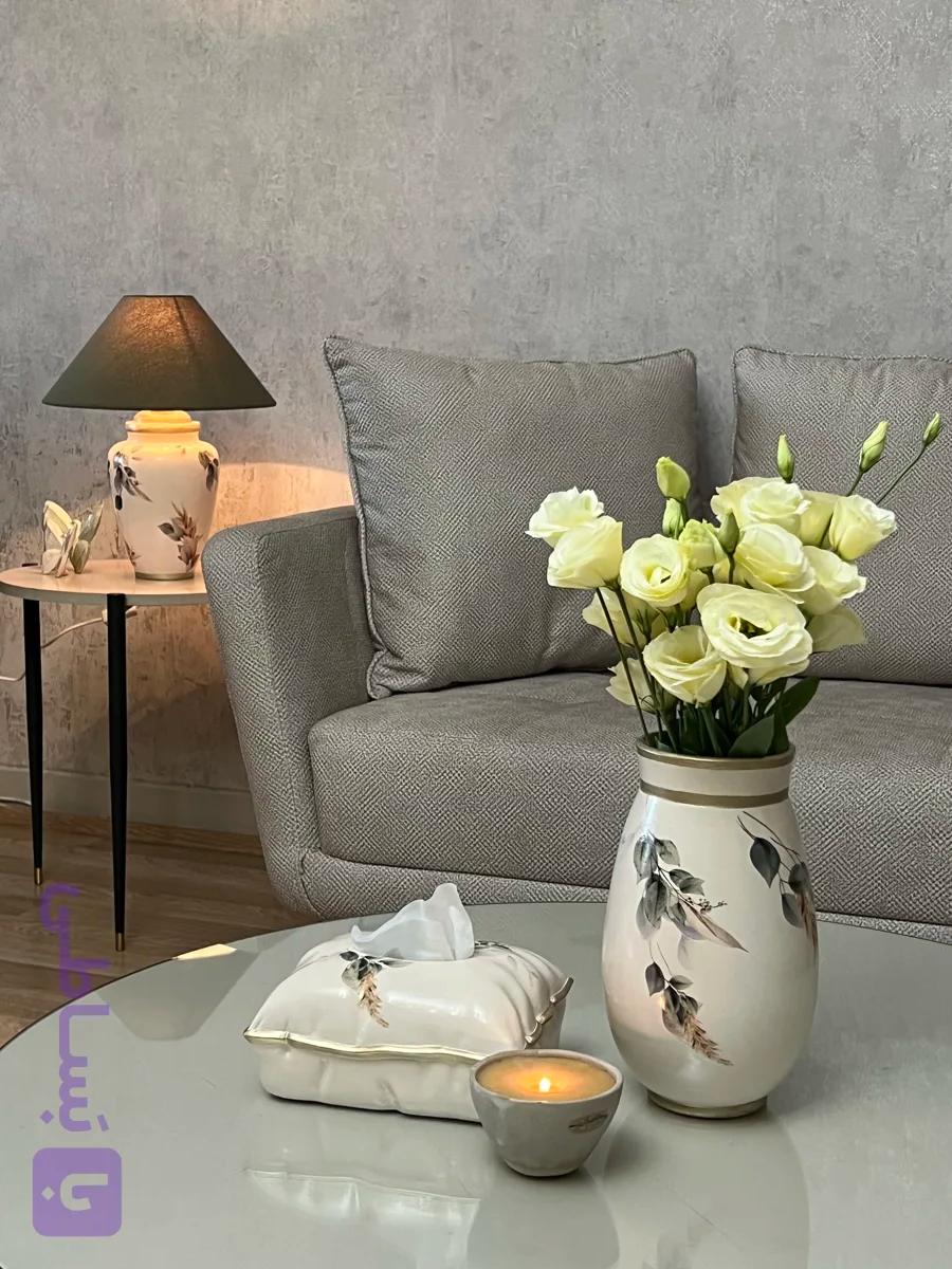 کاور دستمال بالشتی و گلدان