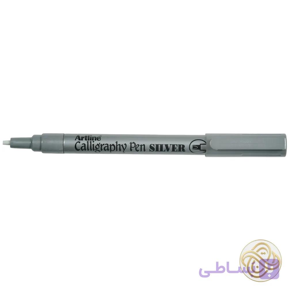 روان نویس خوشنویسی متالیک نقره ای آرتلاین کدEK993XFSILVER — تصویر 1