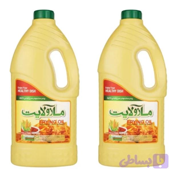 روغن ذرت سرخ-کردنی مازولایت - 1 بسته 1350 گرم — تصویر 1