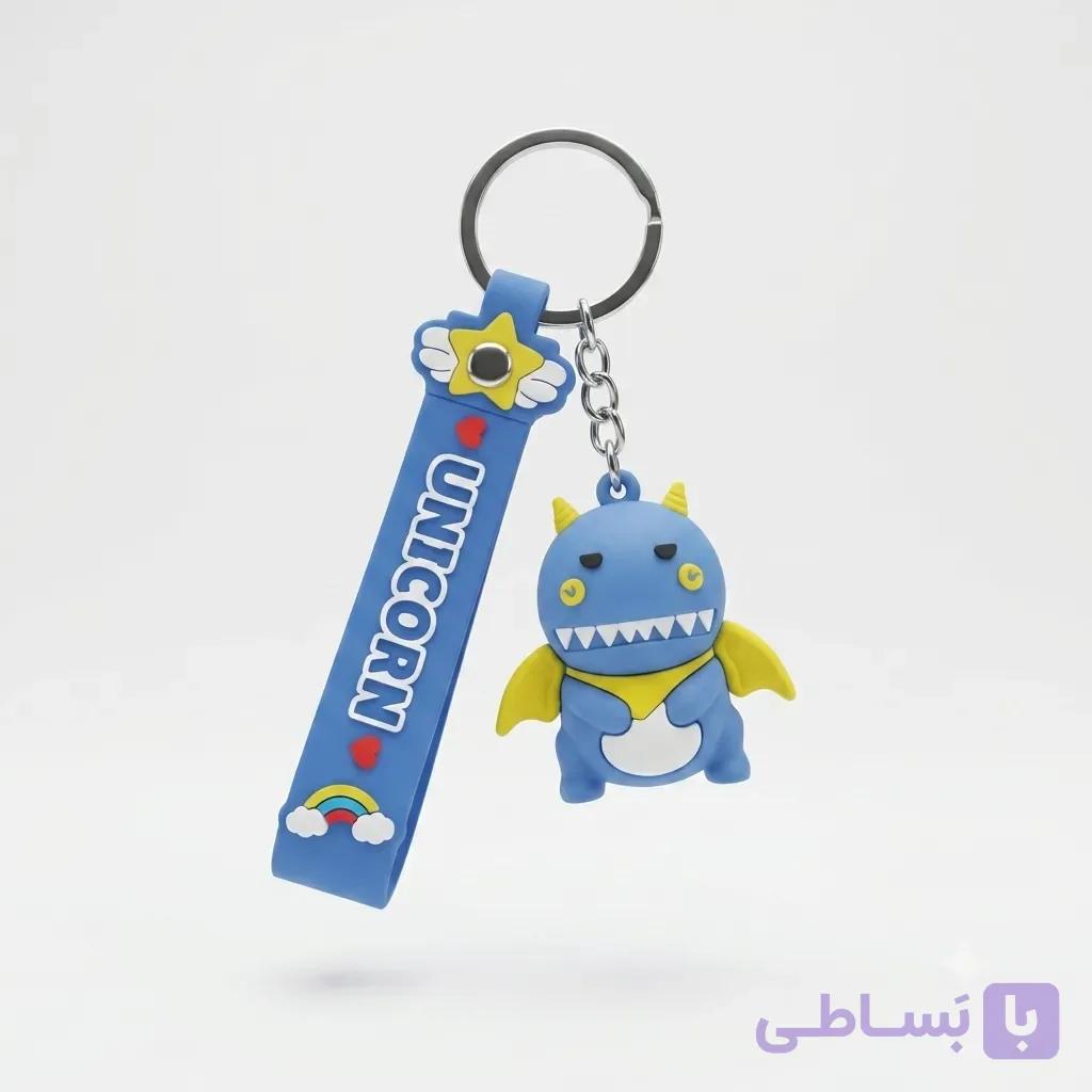 جاکلیدی سیلیکونی هیولای بامزه آبی فانتزی