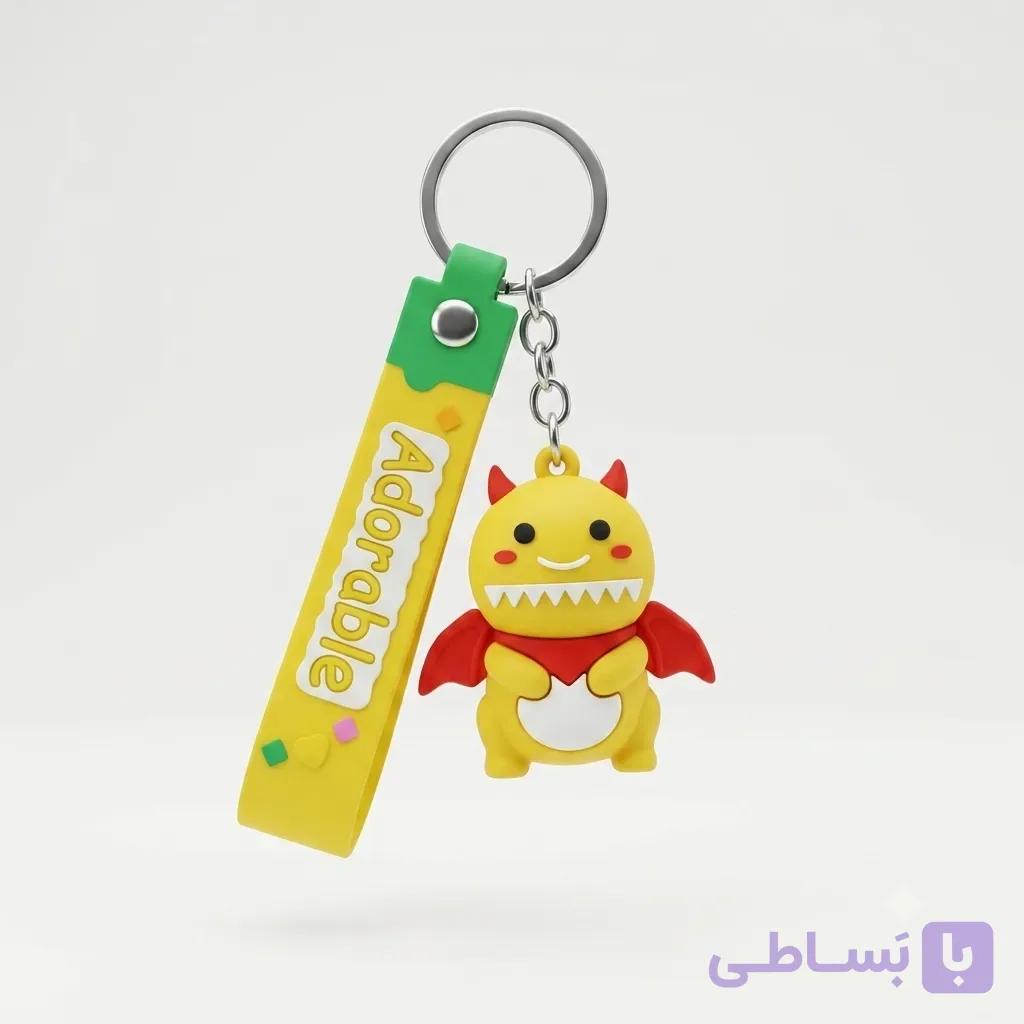 جاکلیدی سیلیکونی هیولای بامزه زرد فانتزی