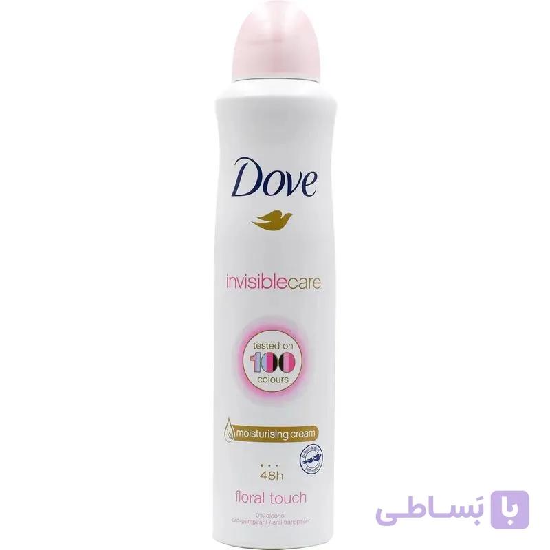 اسپری ضد تعریق زنانه داو مدل Invisible رایحه Floral Touch حجم ۲۵۰ میل