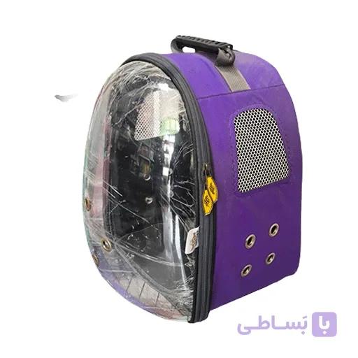 کوله پشتی حمل سگ و گربه و پرنده سایز بزرگ بنفش