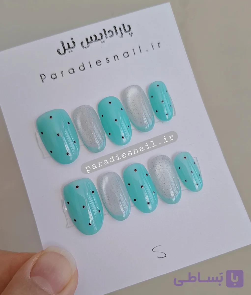 ناخن مصنوعی آیس یخی و فبروزه — تصویر 1
