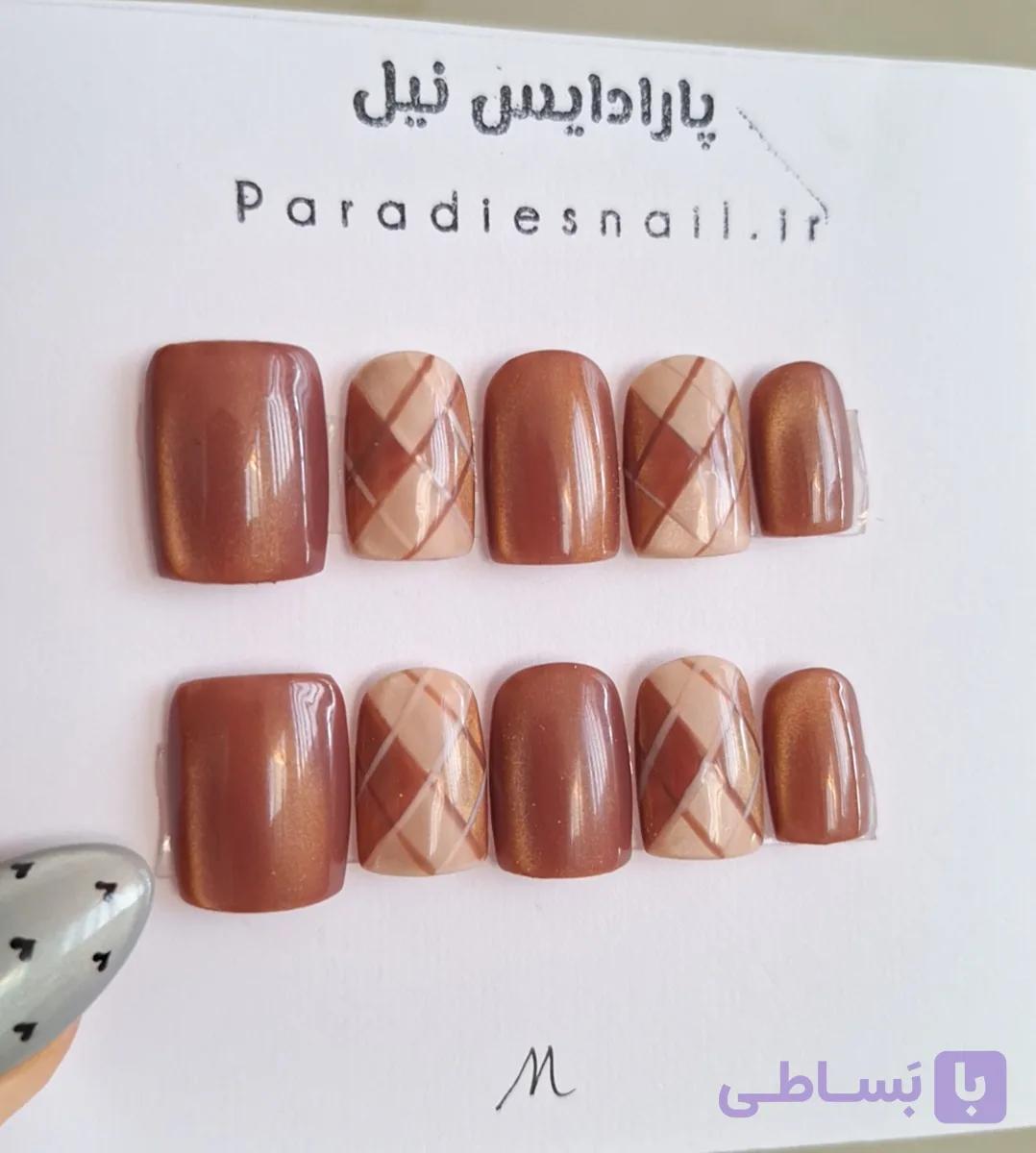 ناخن مصنوعی بافت پاییزی — تصویر 1