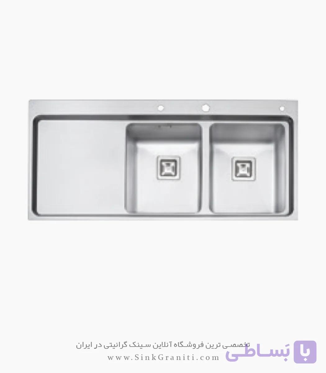 سینک پرنیان استیل مدل PS1227 توکار لیوان شور — تصویر 1