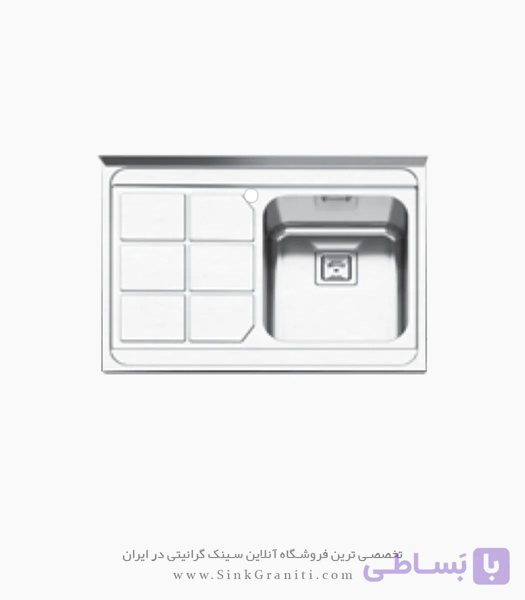 سینک پرنیان استیل مدل PS1118 روکار — تصویر 1