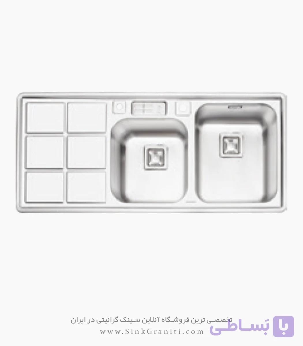 سینک پرنیان استیل مدل PS1289 توکار جامایع دار — تصویر 1