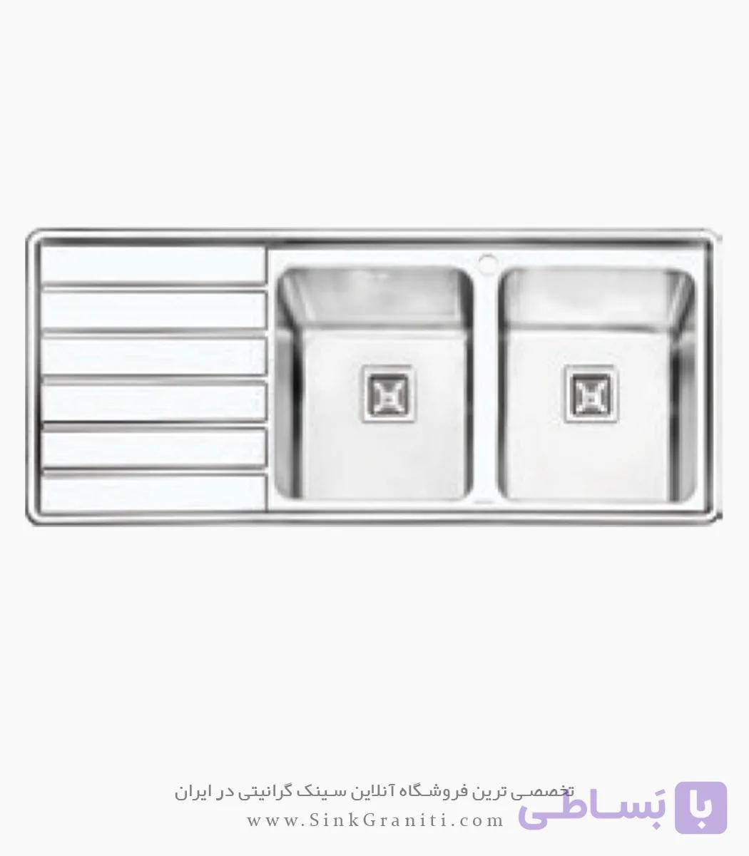 سینک پرنیان استیل مدل PS1286 توکار — تصویر 1