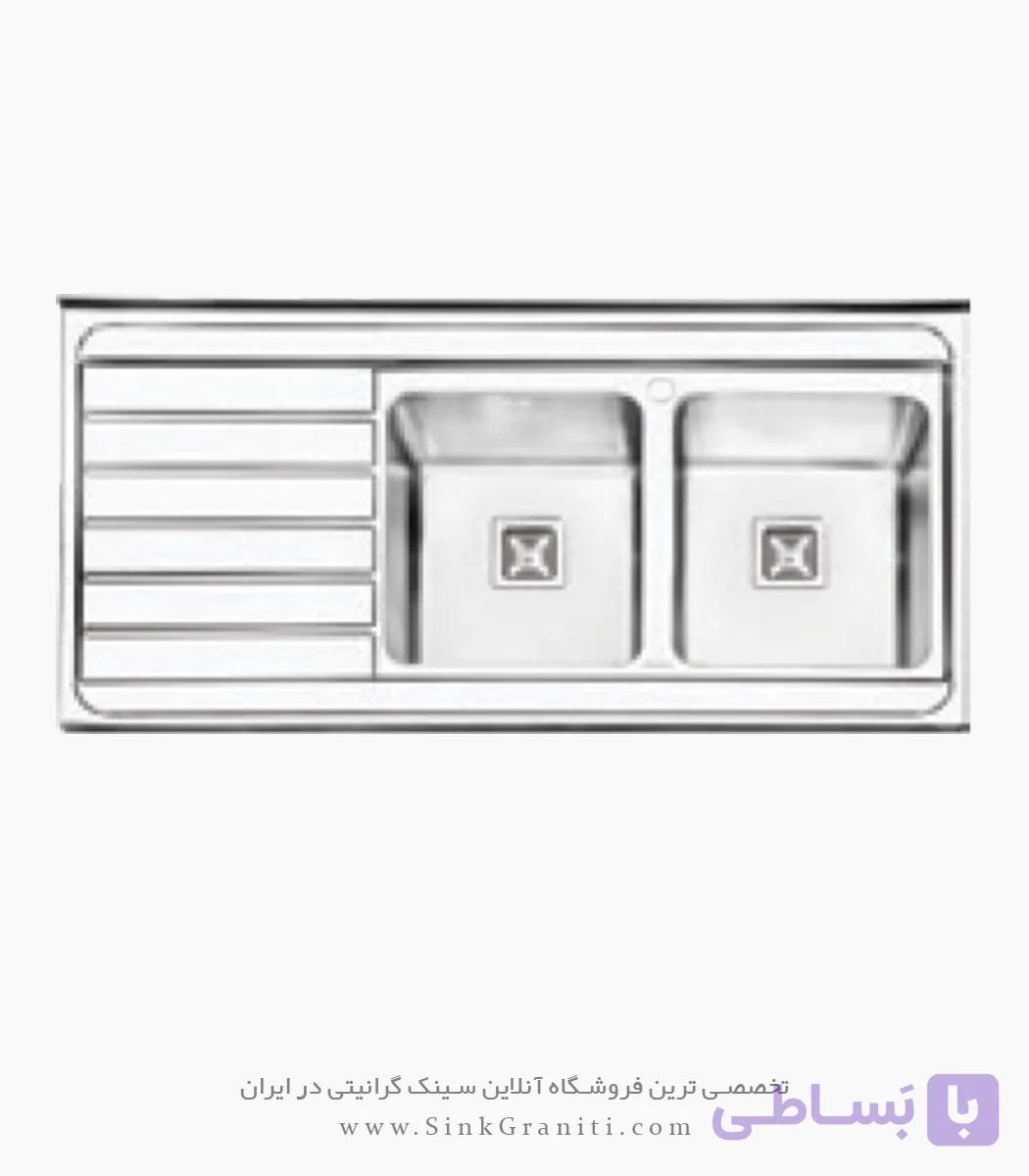 سینک پرنیان استیل مدل PS1186 روکار — تصویر 1