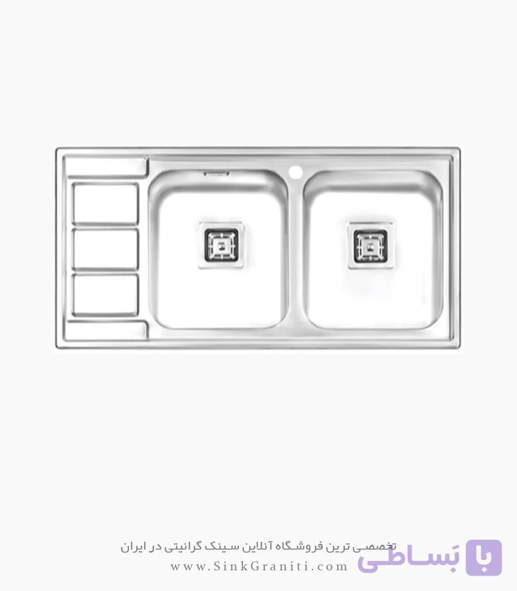 سینک پرنیان استیل مدل PS1281 توکار — تصویر 1