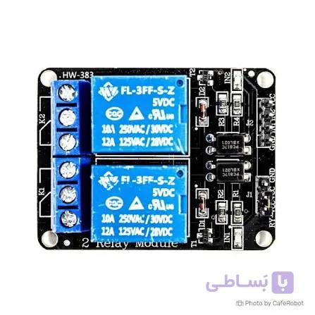 ماژول رله 5 ولت 2 کاناله