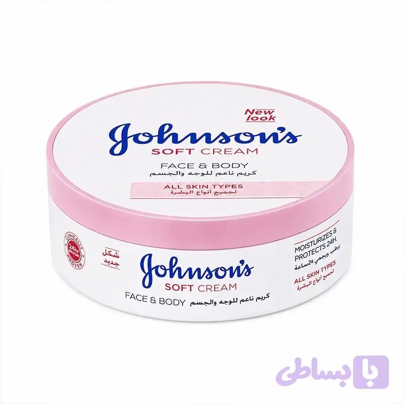 کرم نرم‌کننده جانسون Soft Cream برای صورت و بدن ۲۰۰ میلی‌لیتر — تصویر 1