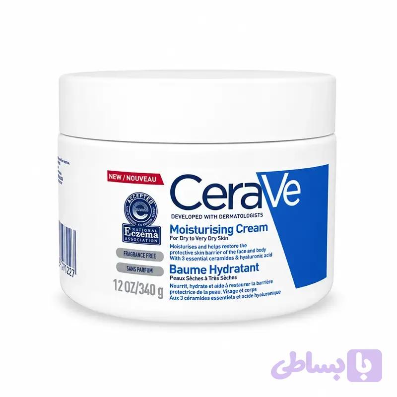 کرم مرطوب کننده سراوی برای پوست خشک و خیلی خشک حاوی سرامید و هیالورونیک اسید 340 گرم — تصویر 1