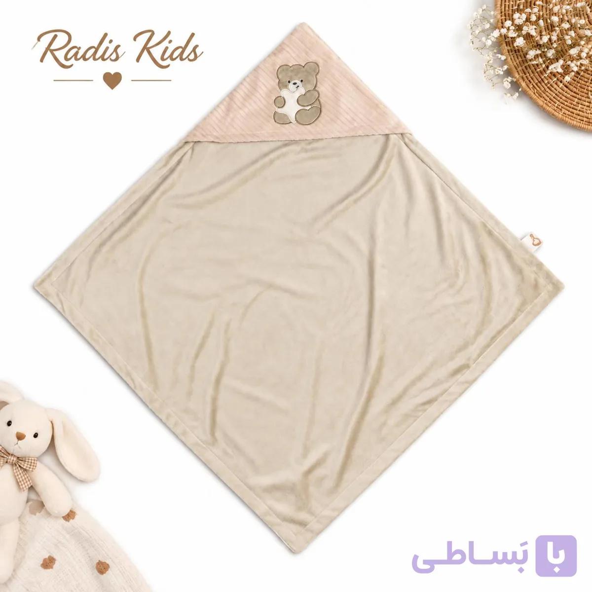 پتو نوزادی دور پیچ طرح خرس کد113 — تصویر 1