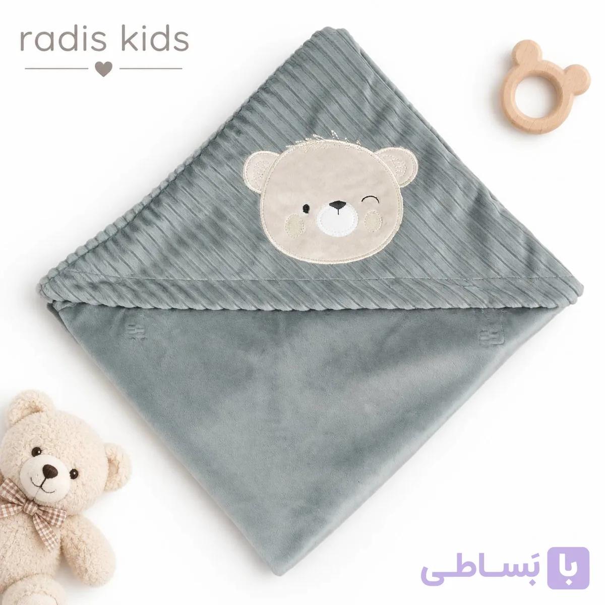 پتو نوزادی دور پیچ طرح خرس کد97 — تصویر 1