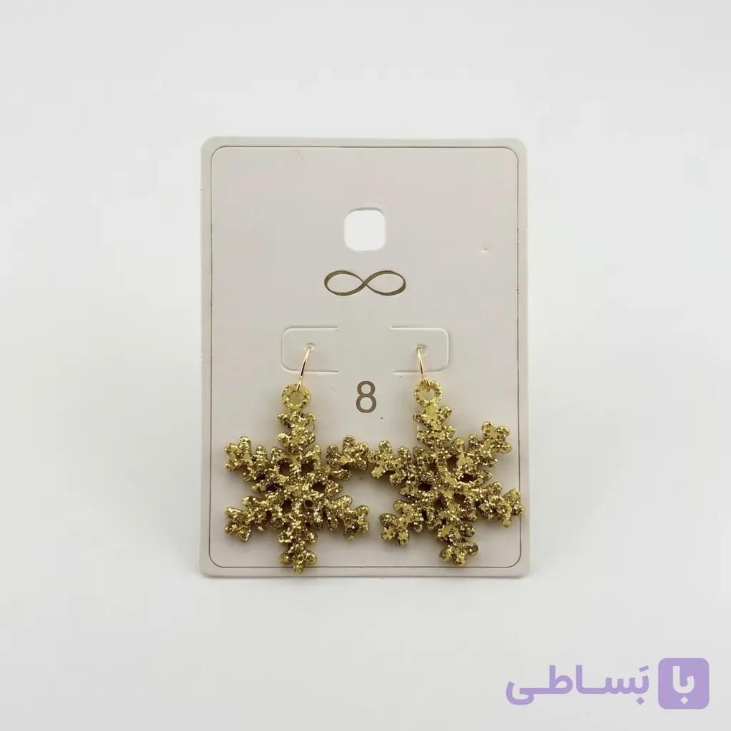 گوشواره آویز دانه برف طلایی اکسسوریز زنانه Accessories — تصویر 1