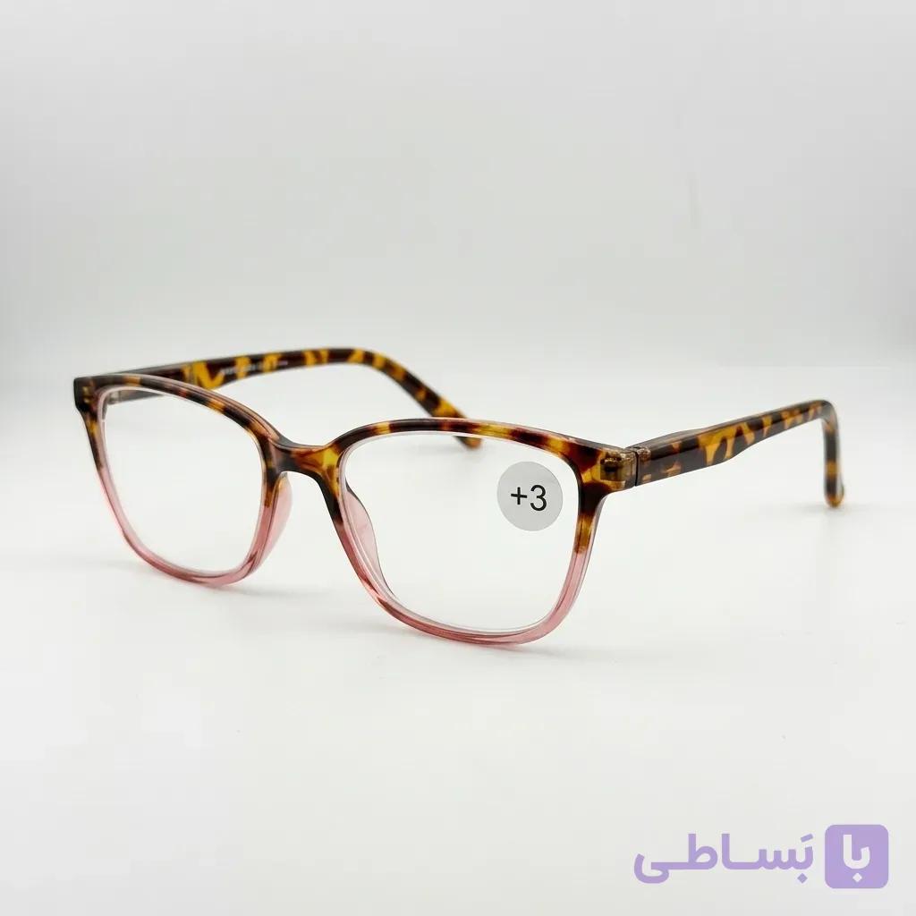 عینک مطالعه مستطیلی دورنگ نمره ۳ سفارش آلمان Beeline — تصویر 1