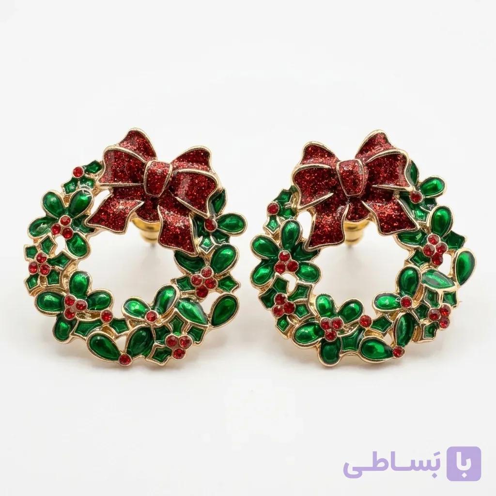 گوشواره میخی طرح حلقه گل آی ام زنانه I AM — تصویر 1