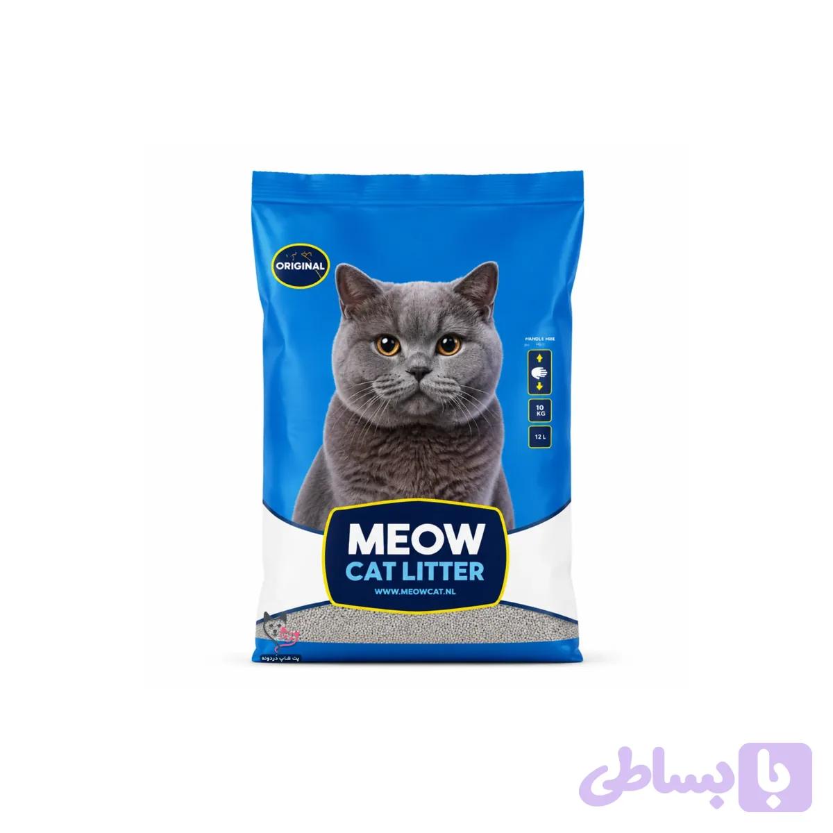خاک گربه میوکت کربن (Meow Cat Litter Active Carbon) 10 کیلوگرمی (12 لیتر)