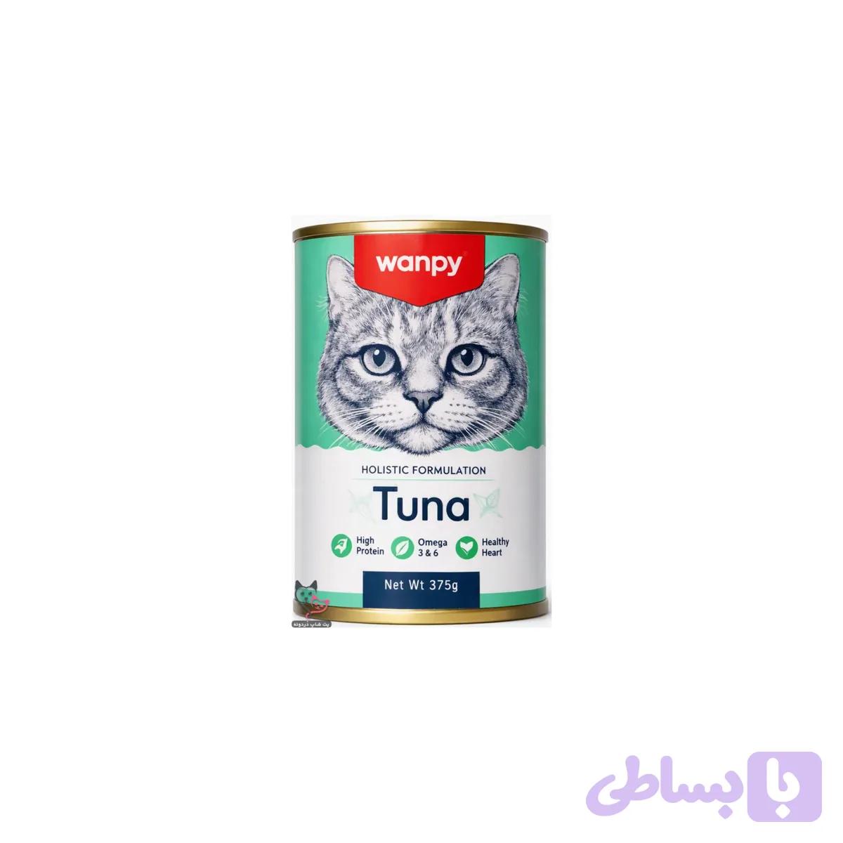 کنسرو گربه ونپی تن (Wanpy Cat Tuna Pate) پته‌ای 375 گرمی — تصویر 1