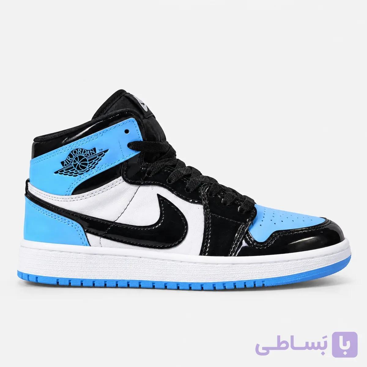 کتونی نایک جردن وان ساقدار / آبی سفید مشکی / کد 4003 — تصویر 1