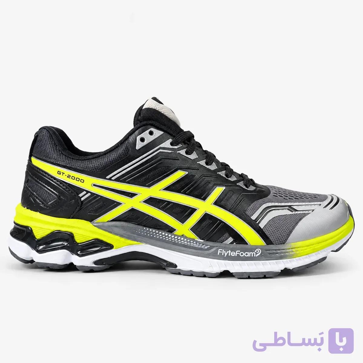 کتونی رانینگ راحتی مدل اسیکس / رنگ مشکی زرد / بزرگپا سایز بزرگ 37 تا 48 — تصویر 1