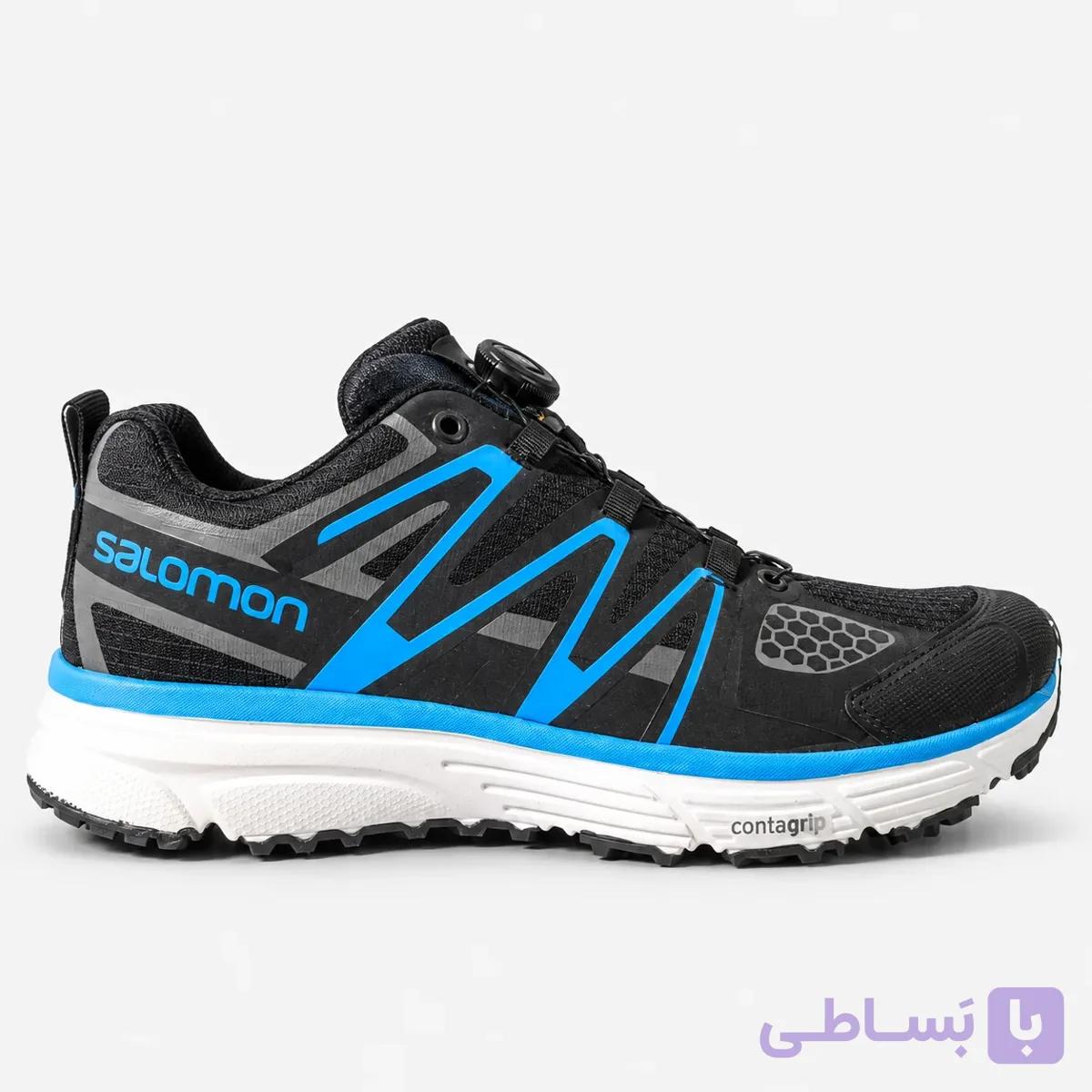 کتونی رانینگ سالامون بند دیسکی / رنگ مشکی آبی — تصویر 1