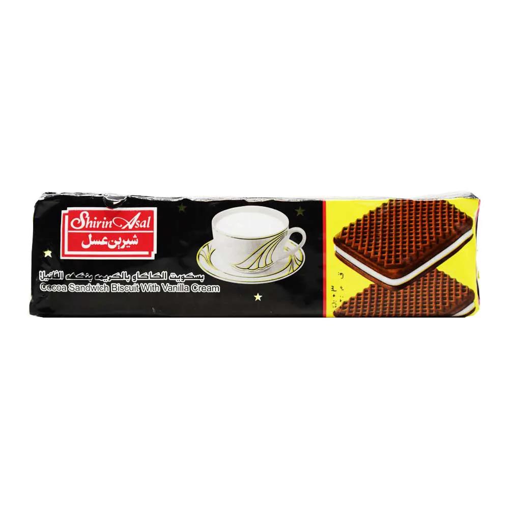 بیسکوییت کاکائویی شیرین عسل SHIRIN ASAL با کرم وانیل وزن 120 گرم