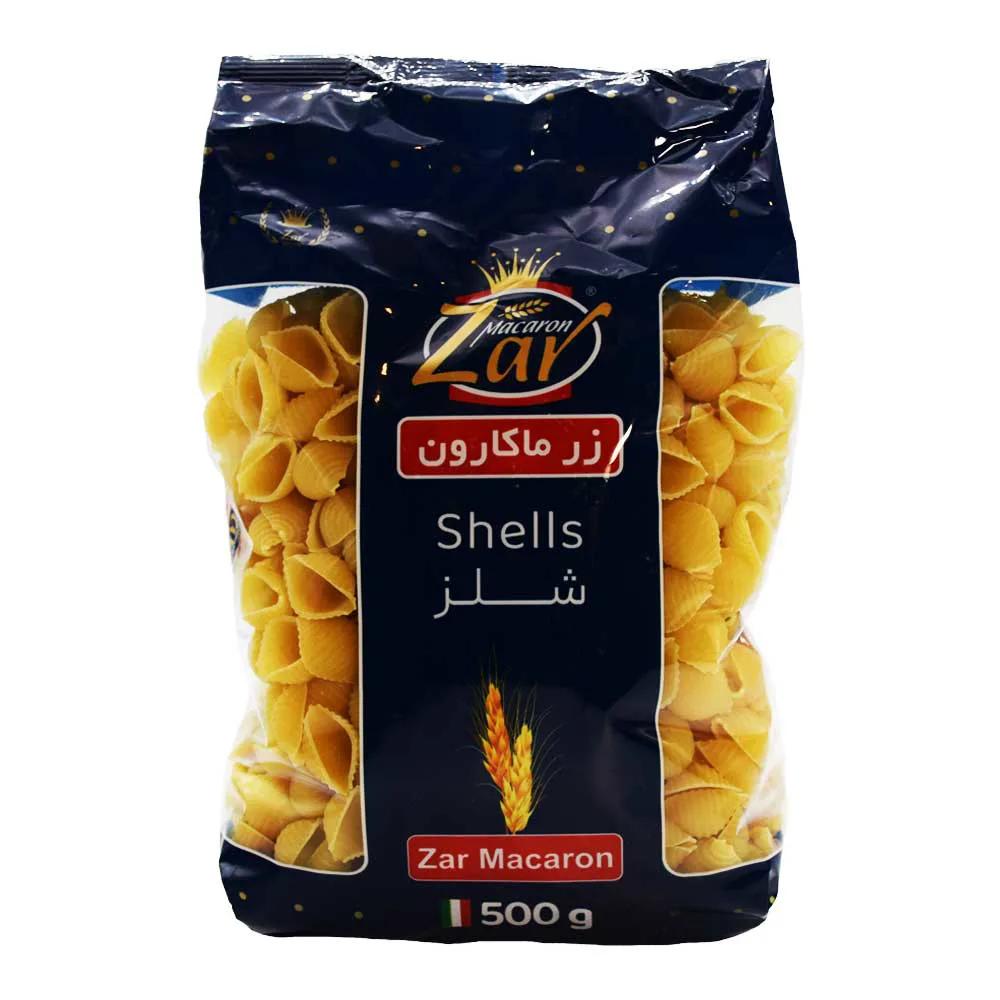 ماکارونی زر ماکارون ZAR MAKARON مدل شلز وزن 500 گرم